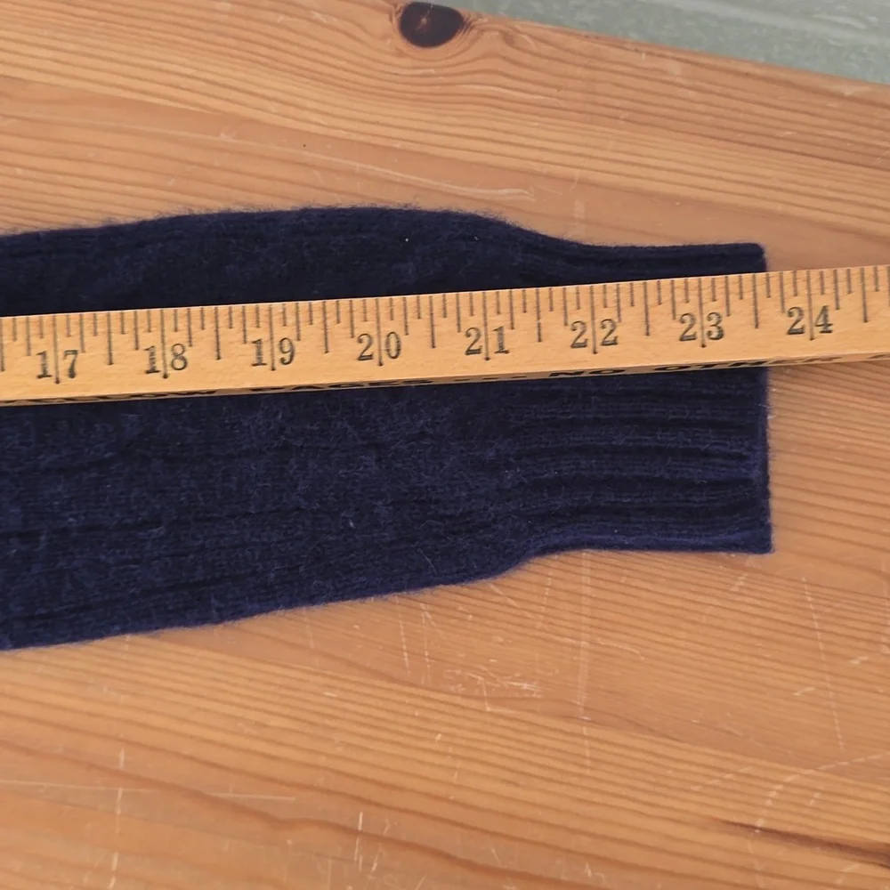 RALPH LAUREN B Label Knitted Cashmere Sweater Navy Blue Size M - Picture 12 of 13